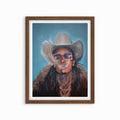 Blacc Hollywood Cowboy — Wiz Khalifa as a cowboy Western Pop Art print by Madeline Kiel