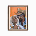 Fast Love Bad Habits — Western Pop Art print by Madeline Kiel featuring Snoop Dogg and Martha Stewart